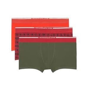 Diesel Boxershorts voor heren, UMBX-KORYTHREEPACK, verpakking van 3 stuks, meerkleurig (zwart, rood, bordeaux 02), L