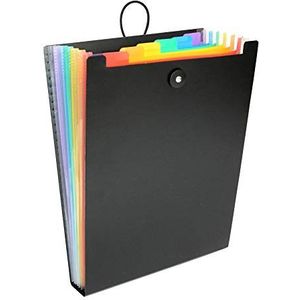 Viquel Opbergmap met 7 vakken, Rainbow Class voor rugzak, handtas, 33 cm, zwart, zwart, 33 cm, pocket organizer