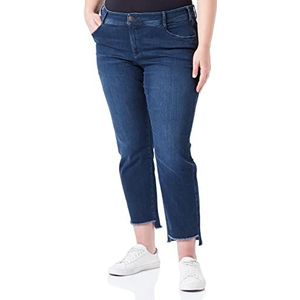 TRIANGLE Dames Jeans Slim, diepblauw, W50 / L28, diepblauw, 50W x 28L
