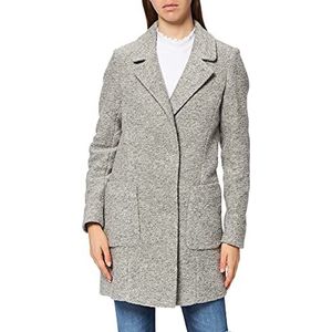bugatti Dames korte jas elegant wol met Flexcity Stretch licht getailleerd, lichtgrijs, 48