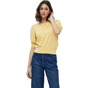 Minus Liva Knit Tee T-shirt voor dames, Geel (Yellow Straw), S
