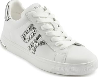 DKNY - Abeni - Leren Trainers - Wit - Laag