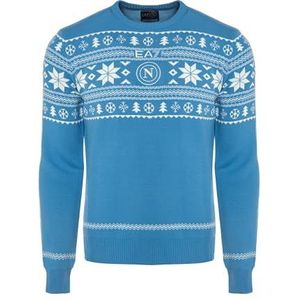 SSC NAPOLI Kersttrui, lichtblauw, officieel product 2024 en 2025, 3XL, Lichtblauw, 3XL