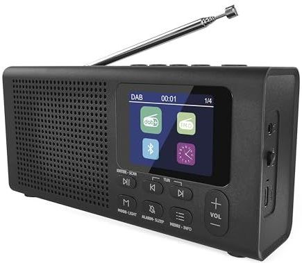 EMOS - DAB+ Radio - Draagbare Digitale Radio - Bluetooth - Keuken - TFT LCD Kleurendisplay