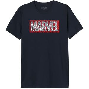 Marvel MEMARCOTS294 T-shirt voor heren, marineblauw, maat L, Marine., L