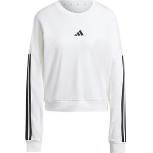 adidas Dames ESSENTIALS 3-STRIPES FRENCH TERRY SWEATSHIRT, white/black, L