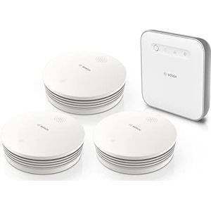 Bosch Smart Home Waarschuwing bij vuurset, 3 x rookmelder II, 1 x controller II