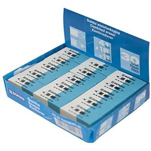DONAU 7307001PL-99 gum, 30 stuks/kleur: wit/blauw/gum voor potloden en balpen/van hoogwaardig rubber, aan beide zijden bruikbaar, 41 x 18 x 11 mm