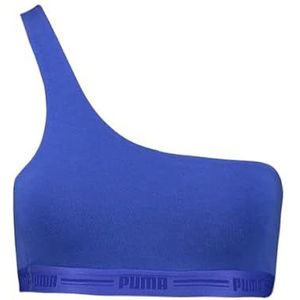 PUMA Dames One Shoulder Heart Top Sports Bra, koningsblauw, M