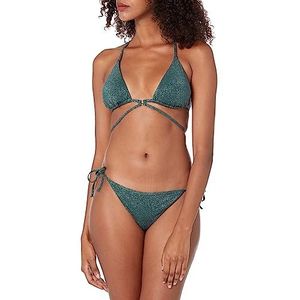 Emporio Armani Swimwear Dames Emporio Armani Lurex Textured Yarn eendelige zwempak, tropisch groen, XS, Tropical Green, XS