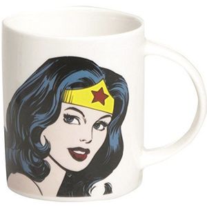 Excelsa Super Helden Mok Wonder Woman 8,9 x 8,9 x 9 cm Bianco