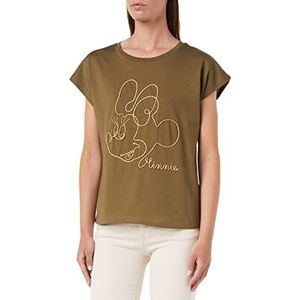 Springfield Minnie Cordelé T-shirt, middelgroot, normaal voor dames, kaki, medium, M