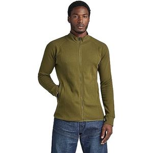 G-STAR RAW Heren Jirgi Zip Tweeter Slim LS T-shirts, groen (Dark Olive D23476-d271-c744), S
