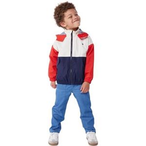 Petit Bateau Windjack voor kinderen en jongeren, ecru/meerkleurig, 8 Jaar