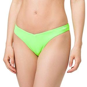 PUMA Dames Swim Dames V-vormige Brief Bikini Bottoms, neongroen, S