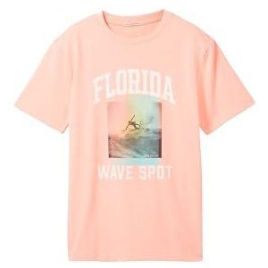 TOM TAILOR T-shirt voor jongens, 31670 - Soft Neon Roze, 140 cm