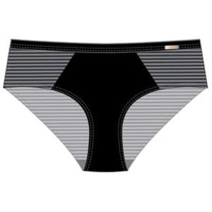 DORINA Carmen-Hipster Classic Carmen Slipje, microvezel met verbrande strepen en microvezel, rekbaar comfort, zwart, 4XL, Rood, 4XL