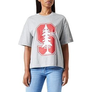 Champion Legacy College Boxy S/S T-shirt, lichtgrijs gemêleerd, M dames