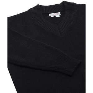 Libbi Dames minimalistische trui met V-hals acryl zwart maat XS/S, zwart, XS