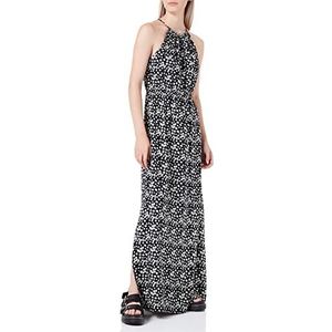 TOM TAILOR Denim Dames Maxi-jurk met all-over print 1033462, 30542 - Black Minimal Flower Print, M
