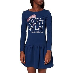 Love Moschino Casual jurk voor dames, blauw, 42