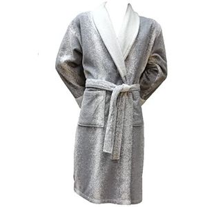 Questo Casa MABHRC100222 badjas, grijs, wit, M, uniseks