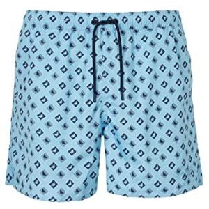 Emporio Armani Swimwear Men's Emporio Armani Boxershort met micropatroon, hemelsblauw, maat 56, hemelsblauw