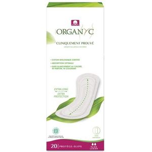 Organyc Extra lange slip, 100% biologisch katoen op je huid, 1 verpakking van 20 stuks