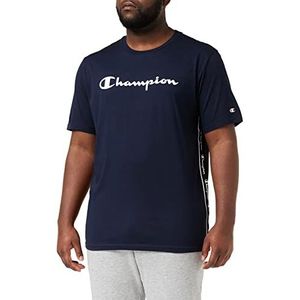 Champion American Tape Big Logo T-shirt voor heren, Navy Blauw, XS