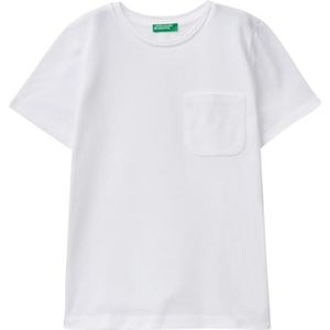 United Colors of Benetton T-shirt voor kinderen en jongeren, optisch wit 101, 140