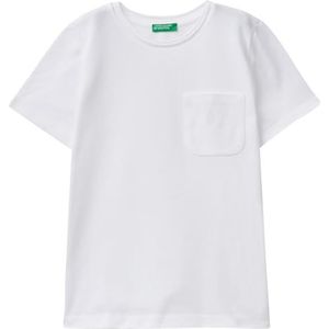 United Colors of Benetton T-shirt voor kinderen en jongeren, optisch wit 101, 160