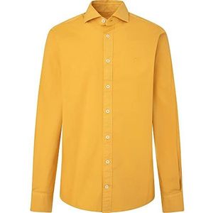 Hackett London Heren GMENT Dyed Strch POP Shirt, Honey Gold, L