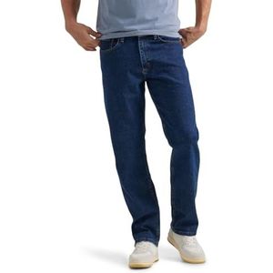 Wrangler Comfort Flex Waist Relaxed Fit Jeans voor heren, dark stonewash, 33W / 34L