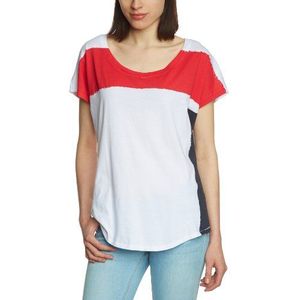 Hilfiger Denim - T-shirt - 1/2 mouwen - dames, meerkleurig (100 Classic White/Multi), 34 NL (Fabrikant maat: 4)