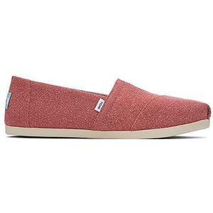 TOMS Vrouwen Alpargata Print Glitter Loafer Flat, Roze Rood, 41 EU