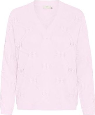 KAFFE - Kaffe Damestrui - Lilac Snow - V-hals - Gebreid - Heup-lengte