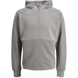 JACK & JONES Heren Jcopacer Sweat High Neck Zip Hood, Grijs flanel, M