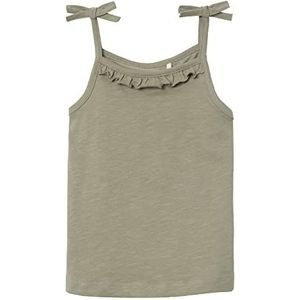 Bestseller A/S Meisjes NMFHELEN Strap TOP T-Shirt, Dried Sage, 92, Dried Sage, 92 cm