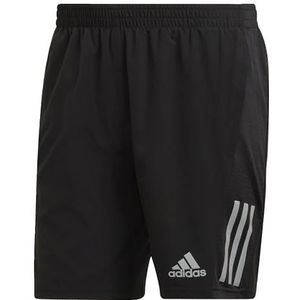 adidas Heren Own The Run SHO Shorts, zwart/reflecterend zilver., XS
