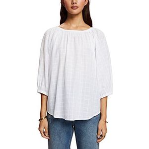 ESPRIT Dames 063EE1F306 blouse, 100/wit, M, 100/wit, M