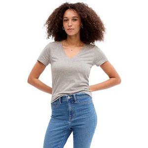 Gap Dames V-ss Fav V SLD T-shirt, Grey Heather, XXS, grey heather, XXS