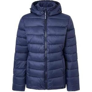 Pepe Jeans Maddie Short Puffer Jacket voor dames, Blauw (Dulwich), L