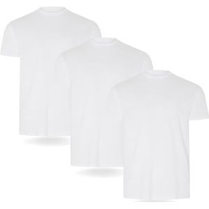 FM London 3/5-pack heren T-shirt - premium gewicht T-shirts met licht getailleerd ontwerp - superzacht T-shirt gemaakt van 100% katoen - stretch heren T-shirts voor elke gelegenheid - duurzame