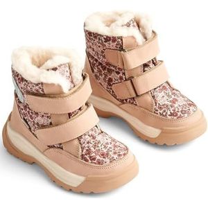 Wheat Millas Kinderschoenen, uniseks, met klittenband-print, leer, 50% textiel, ademend, waterdicht, 2031 Rose Dawn, 27 EU