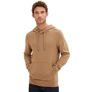 TOM TAILOR Uomini Basic hoodie sweatshirt 1034361, 15078 - Otter Brown, XXL
