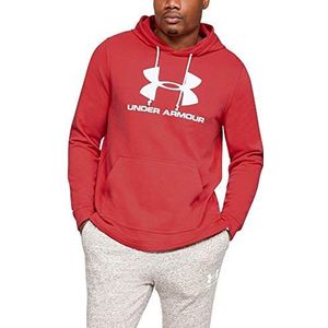 Under Armour heren Sweatshirt met capuchon Een Sport Style Hoodie Van Frans Badstof Met Logo, Rood, M