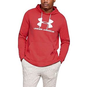 Under Armour heren Sweatshirt met capuchon Een Sport Style Hoodie Van Frans Badstof Met Logo, Rood, L