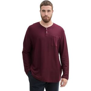 TOM TAILOR Heren Plussize T-shirt met lange mouwen, 10341 - Gipsy Purple, XXL