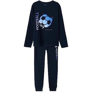 Bestseller A/S Jongens NKMNIGHTSET Dark Sapphire Football NOOS pyjama, 98/104, Dark Sapphire, 98/104 cm