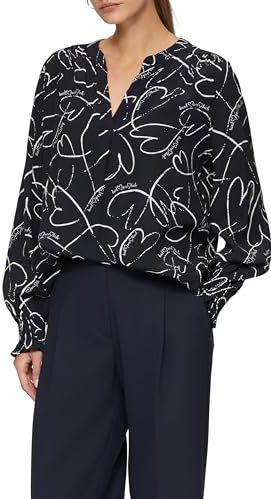 s.Oliver - Blouse - Viscose - Met Print - V-hals